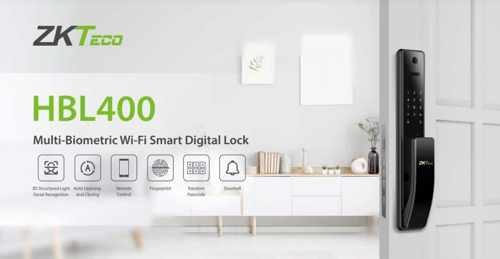 ZKTeco HBL400 - Khóa điện tử WIFI thông minh, điều khiển từ xa