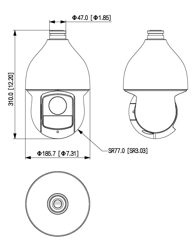 Thiết kế dạng dome chắc chắn, chịu được các tác động bên ngoài
