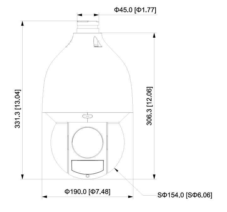 Camera Speed Dome IP Dahua DH-SD5A245XA-HNR (2MP-45X)