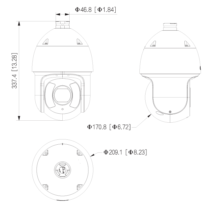 Camera Speed Dome IP Dahua DH-SD6CE445GB-HNR (4MP-45X)