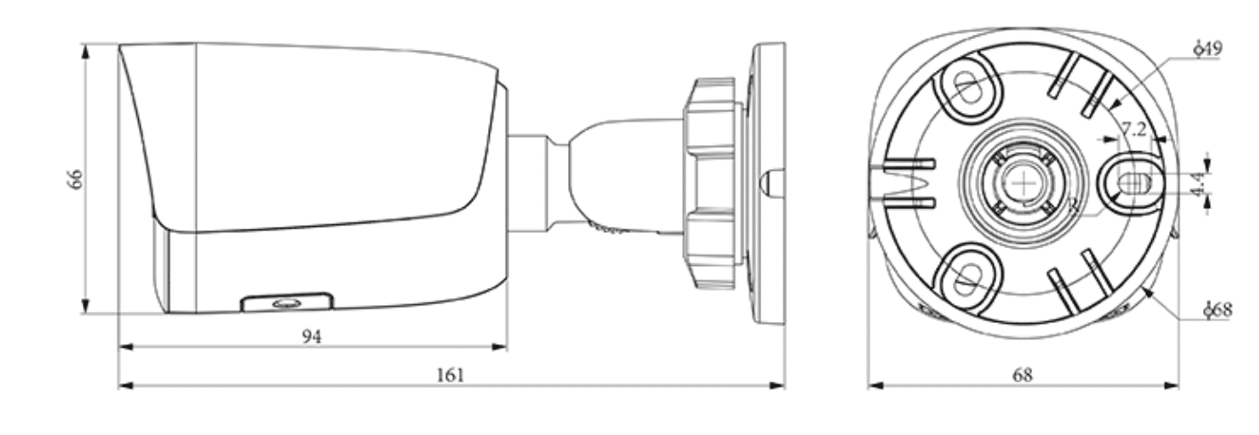 Thiết kế dạng Bullet chắc chắn cứng cáp