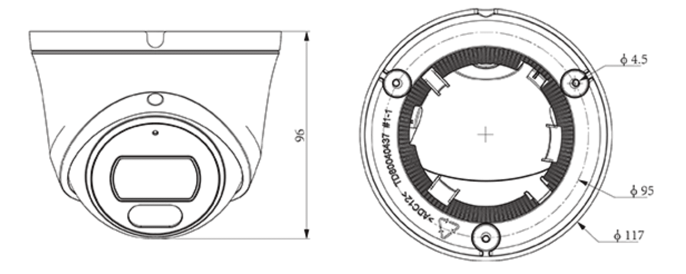 Thiết kế dạng Dome nhỏ gọn chắc chắn