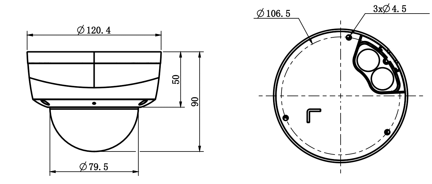 Thiết kế dạng Dome nhỏ gọn hiện đại