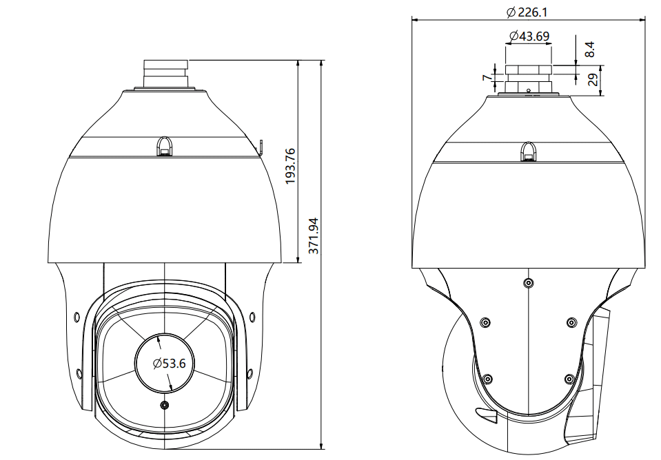 Thiết kế dạng Speed Dome linh hoạt hiện đại