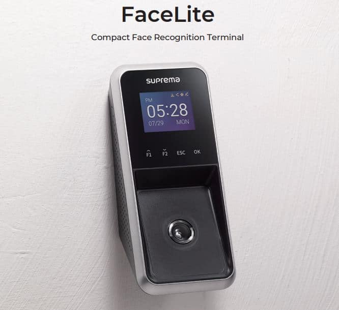Thiết Bị Chấm Công Suprema FaceLite – Kiểm Soát Cửa Bằng Khuôn Mặt Đa Phương Thức