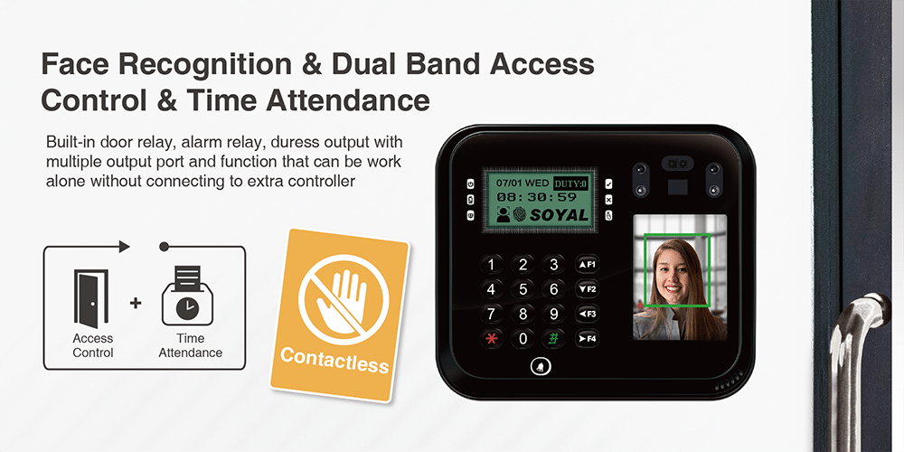 Thiết Bị Kiểm Soát Chấm Công Khuôn Mặt Soyal AR-837-EA – Công Nghệ FaceID