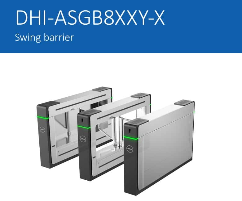 Cổng Swing Barrier Dahua ASGB8XXY-X - Cổng Phân Làn An Ninh, Kiểm Soát Ra Vào