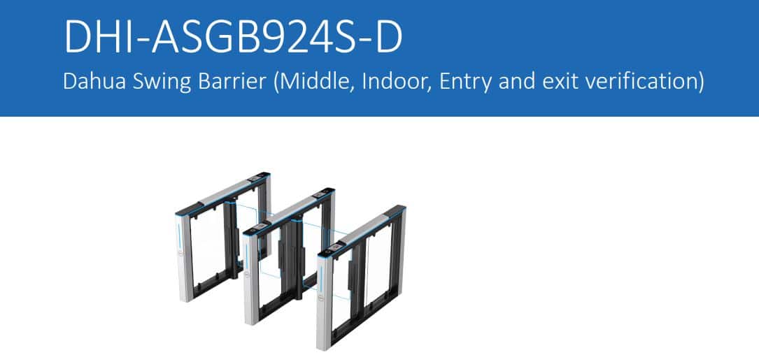 Cổng Swing Barrier Dahua ASGB9XXS-X - Cổng Phân Làn An Ninh, Tối Ưu Kiểm Soát Ra Vào