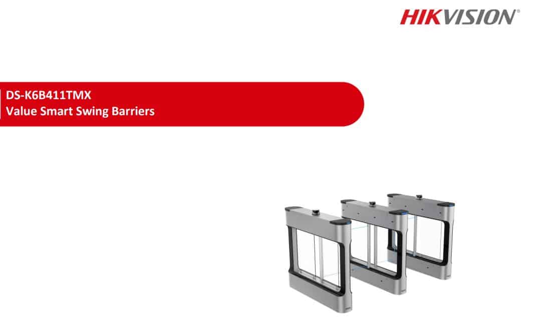 Cổng Swing Barrier Hikvision DS-K6B411TMX - Cổng Phân Làn An Ninh, Kiểm Soát Ra Vào 
