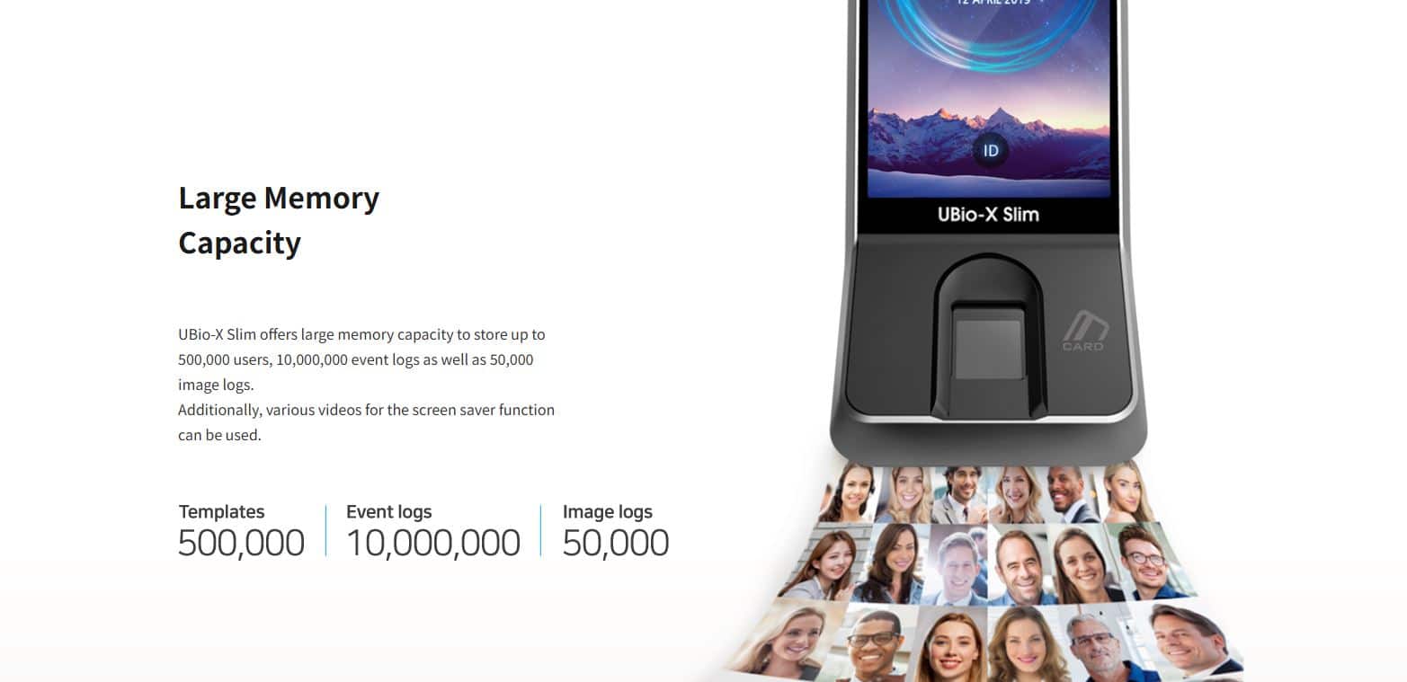 Máy Chấm Công Virdi UBio - X Slim - Kiểm Soát Cửa Khuôn Mặt