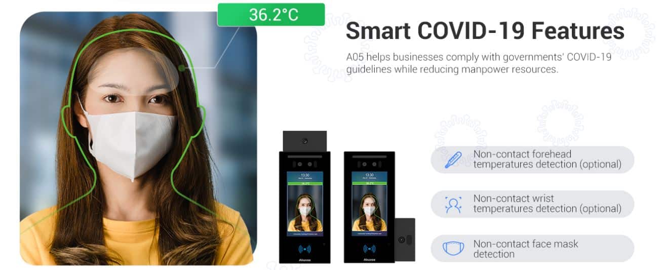 Thiết Bị Kiểm Soát Cửa Nhận Diện Khuôn mặt Akuvox A05C - Công Nghệ Face ID, Tích Hợp Đo Nhiệt Độ