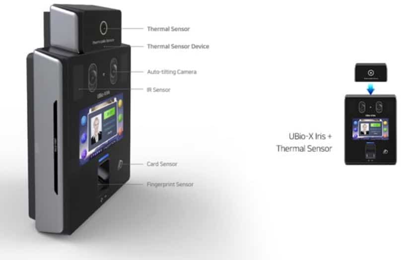 Máy Chấm Công Kiểm Soát Cửa Mống Mắt Virdi UBio-X Iris – Tích Hợp Vân Tay, Chống Giả Mạo Tuyệt Đối
