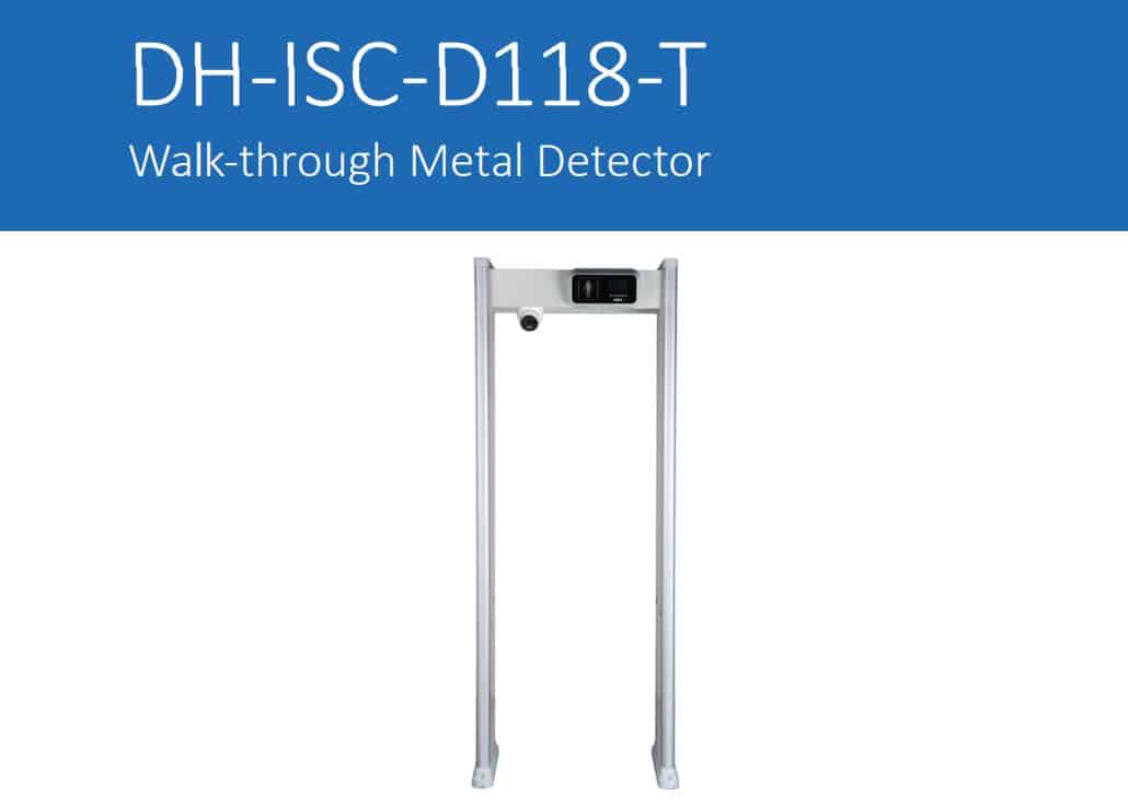 Cổng Dò Kim Loại Dahua ISC-D118-T - Kiểm Soát Ra Vào, Đo Thân Nhiệt