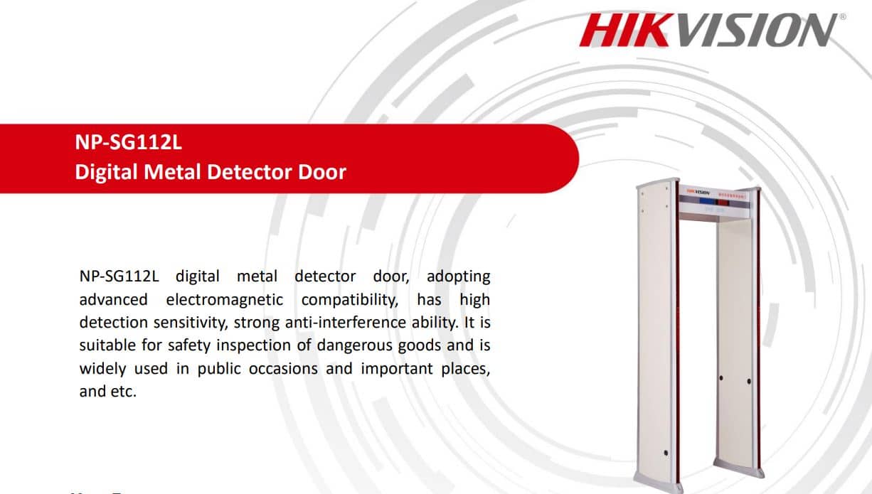 Cổng Dò Kim Loại Hikvision NP-SG112L - Cổng Kiểm Soát Ra Vào An Ninh