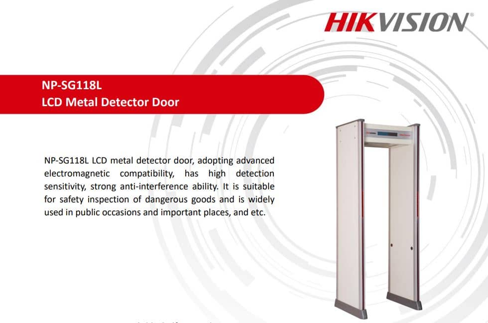 Cổng Dò Kim Loại Hikvision NP-SG118L - Thiết Bị Dò Kim Loại Độ Nhạy Cao