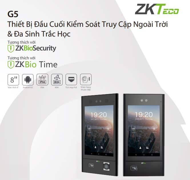 Máy Chấm Công Khuôn Mặt G5 - Kiểm Soát Vào Ra Đa Sinh Trắc