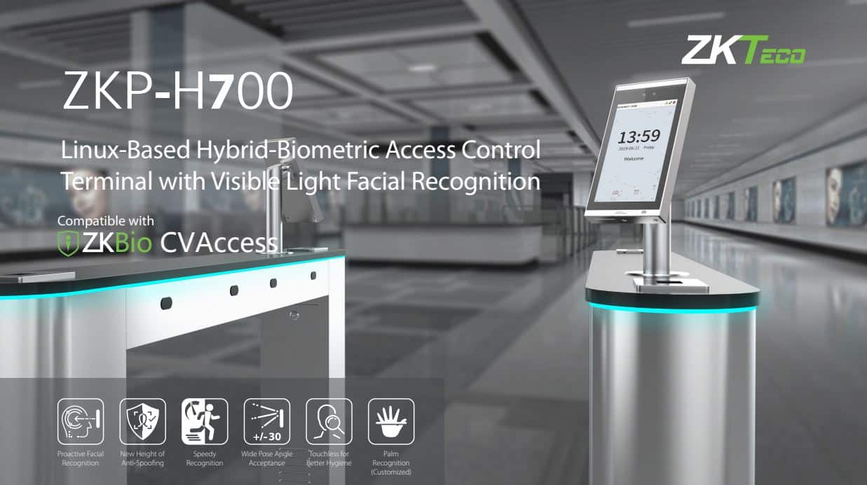 Máy Chấm Công Khuôn Mặt ZKP-H700 - Kiểm Soát Cửa Đa Sinh Trắc