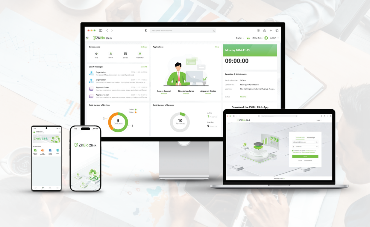 Giải Pháp Chấm Công, Kiểm Soát Vào Ra Từ Xa Qua Cloud ZKBio Zlink Của ZKTeco