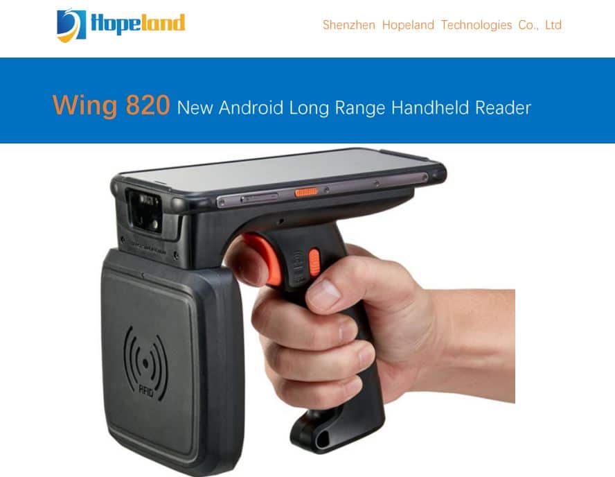 Đầu Đọc Thẻ Hopeland HY820 - Đầu Đọc Thẻ RFID UHF Di Động Cầm Tay
