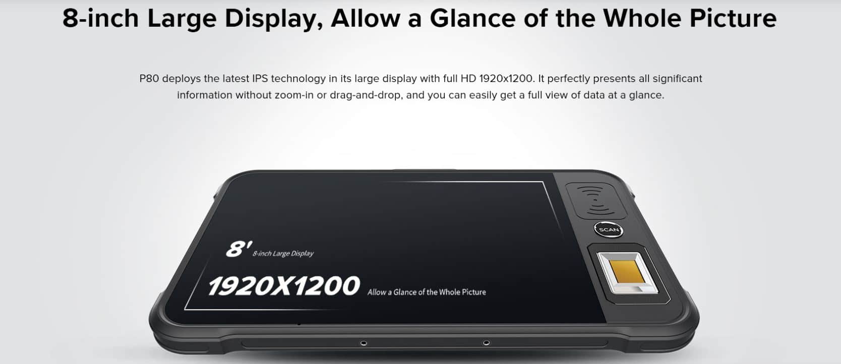 Máy Tính Bảng UHF RFID Chainway P80 - Hỗ Trợ Vân Tay, Mã Vạch