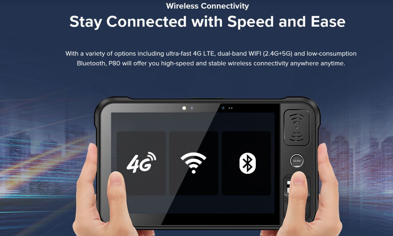 Máy Tính Bảng UHF RFID Chainway P80 - Hỗ Trợ Vân Tay, Mã Vạch