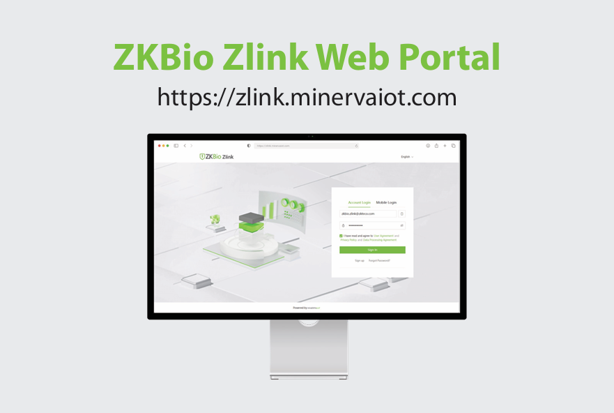 Giao diện web phần mềm Zkbio Zlink