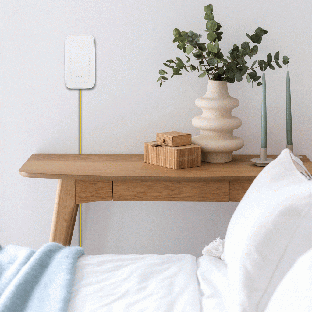 yxel WAX300H là Access Point gắn tường chuẩn WiFi 6 cao cấp được thiết kế đặc biệt cho phòng khách sạn
