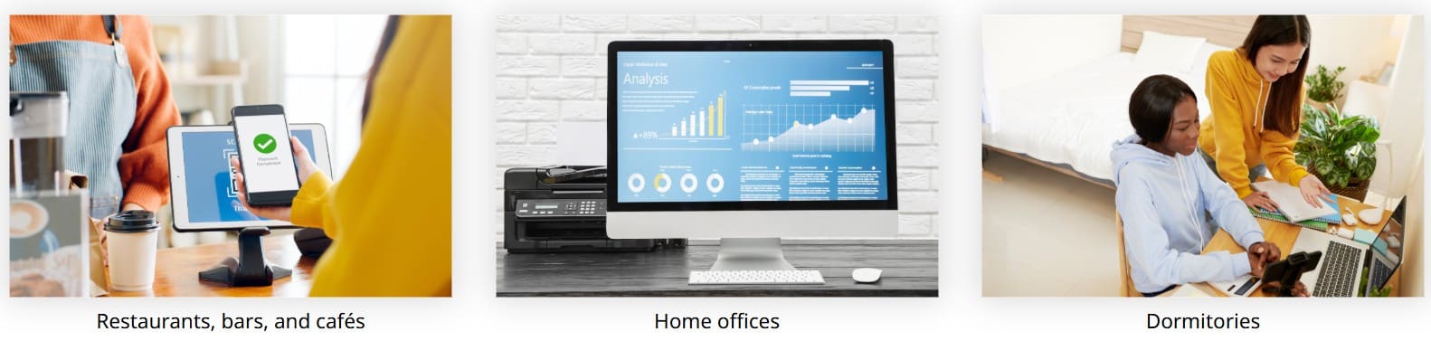 Thiết bị hỗ trợ đa dạng dịch vụ trong phòng từ có dây đến không dây mà không cần thêm nguồn điện