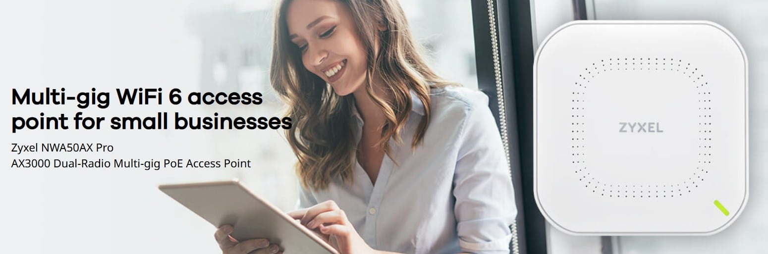 NWA50AX Pro là Access Point WiFi 6 đa gigabit mạnh mẽ, thiết kế đặc biệt cho doanh nghiệp nhỏ