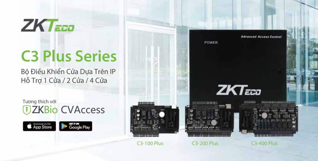 Bộ Điều Khiển Trung Tâm ZKTeco C3-100 Plus - Thiết Bị Điều Khiển 1 Cửa