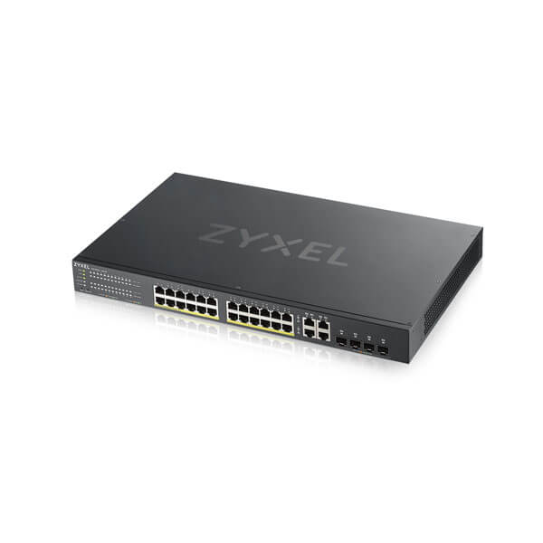 Switch Zyxel GS1920-24HPv2 – Bộ Chuyển Mạch 24 Port PoE Gigabit, 4 Port Combo, Switch Smart Managed PoE 375W