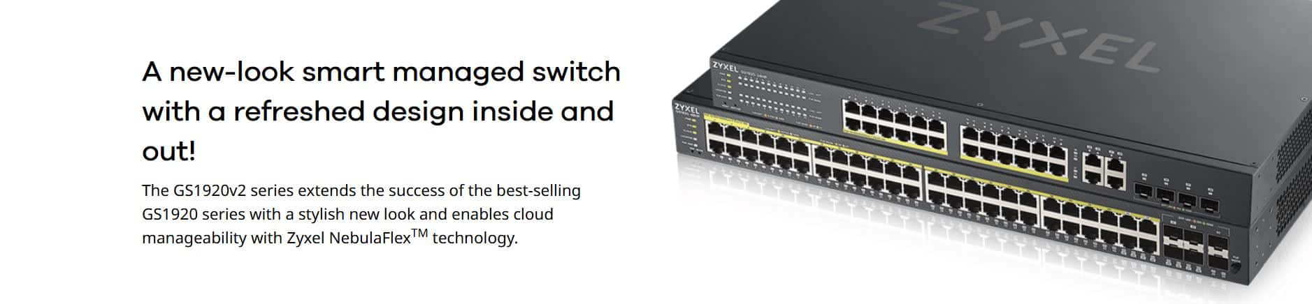 Switch Zyxel GS1920-48v2 - Bộ Chuyển Mạch 44 Port Gigabit, 4 Port Combo, Switch Smart Managed