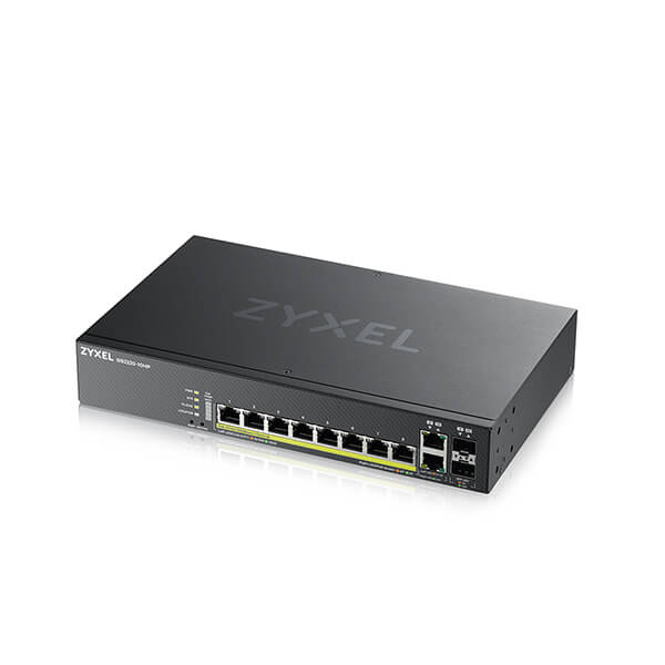 Switch Zyxel GS2220-10HP – Bộ Chuyển Mạch 8 Port PoE Gigabit, 2 Port Gigabit Combo, Switch Layer 2+ Managed 180W