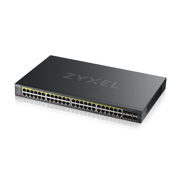 Switch Zyxel GS2220-50HP – Bộ Chuyển Mạch 48 Port PoE Gigabit, 4 Port SFP, Switch Layer 2+ Managed 375W