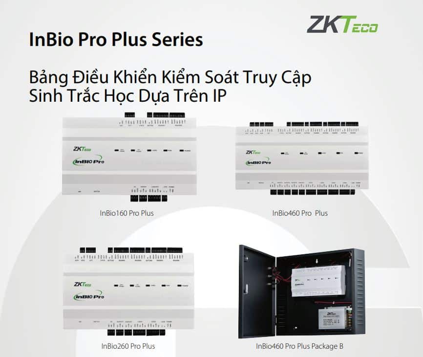 Bộ Điều Khiển Trung Tâm ZKTeco InBio260 Pro Plus - Thiết Bị Điều Khiển 2 Cửa