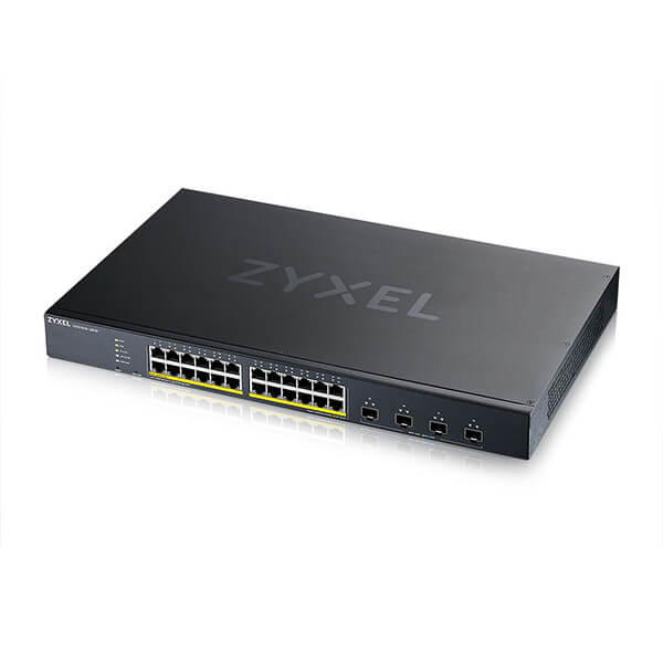 Switch Zyxel XGS1935-28HP – Bộ Chuyển Mạch 24 Port PoE Gigabit, 4 Port SFP+ 10G Uplink, Switch L3 Smart Managed 375W