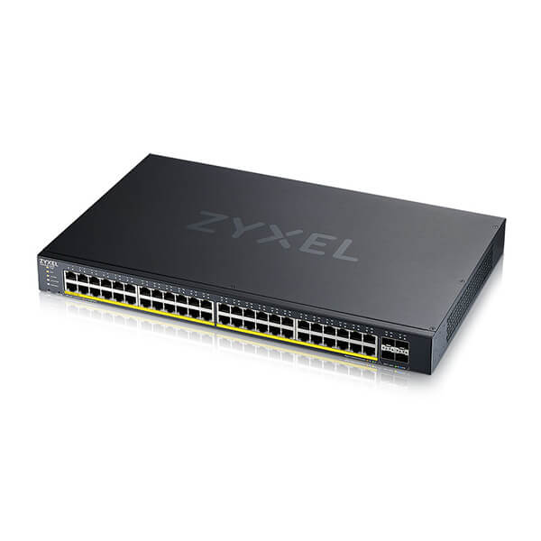 Switch Zyxel XGS1935-52HP – Bộ Chuyển Mạch 48 Port PoE Gigabit, 4 Port SFP+ 10G Uplink, Switch L3 Smart Managed 375W