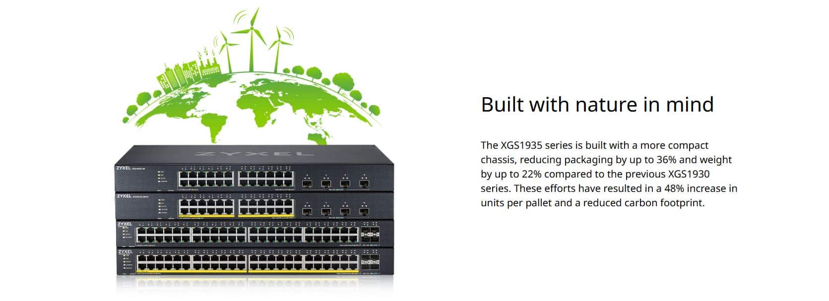 Switch Zyxel XGS1935-52HP - Bộ Chuyển Mạch 48 Port PoE Gigabit, 4 Port SFP+ 10G Uplink, Switch L3 Smart Managed 375W