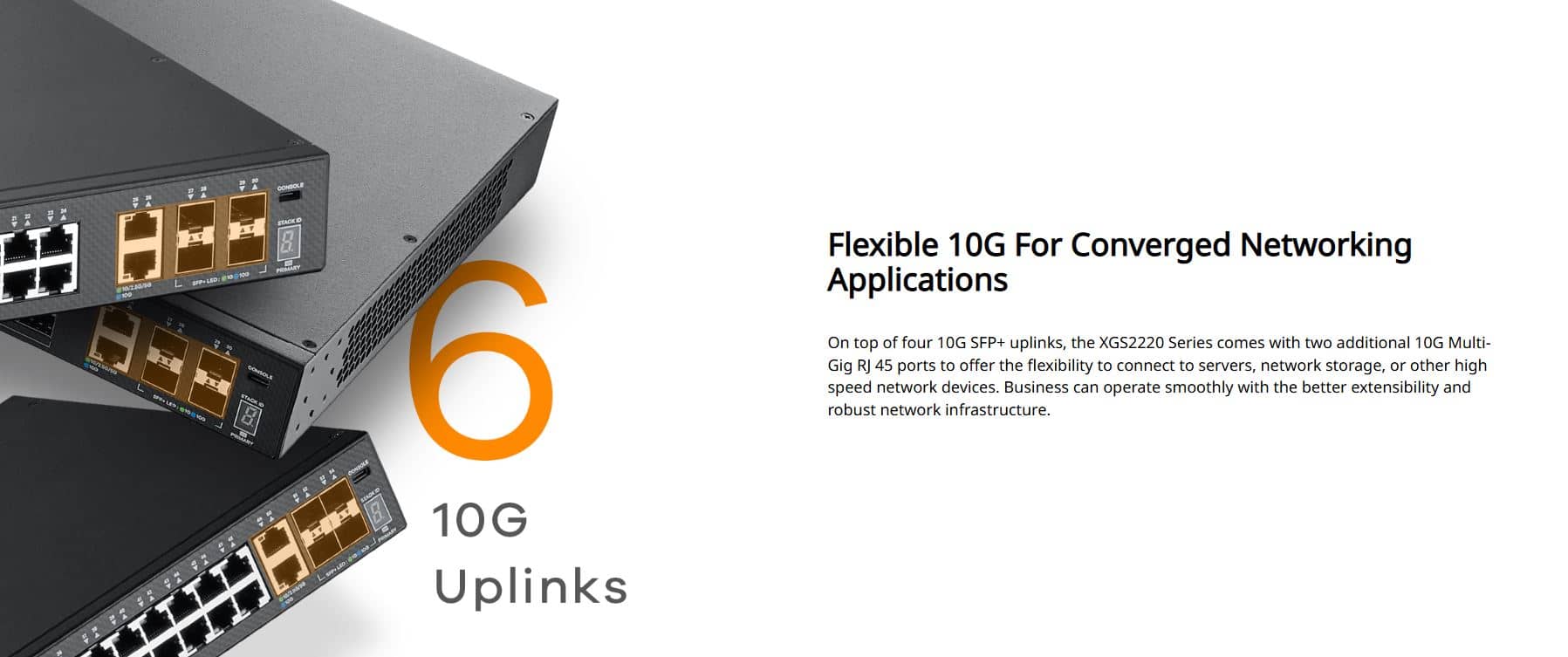 Switch PoE Zyxel XGS2220-30HP - Bộ Chuyển Mạch 24 Port PoE, 2 Port 10G, 4 Port 10G SFP+ , 2 Port 10Gbps L3 Access 400W