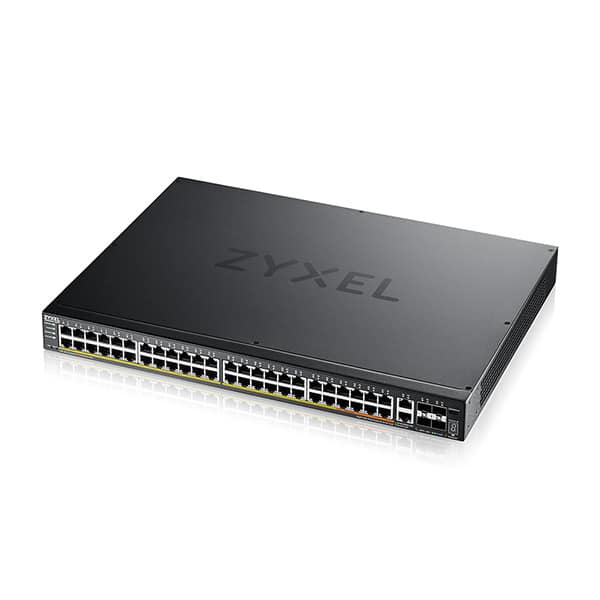 Switch Quang Zyxel XGS2220-54FP – Bộ Chuyển Mạch 48Port GbE, 2 Port 10G RJ45 PoE, 4 Port 1G SFP/10G SFP+ slots L3 Access 960W