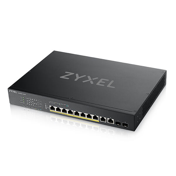 Switch Zyxel XS1930-12HP – Bộ Chuyển Mạch 8 Port Multi-Gigabit PoE, 2 Port SFP+ 10G Uplink, Switch Lite-L3 Smart Managed 375W