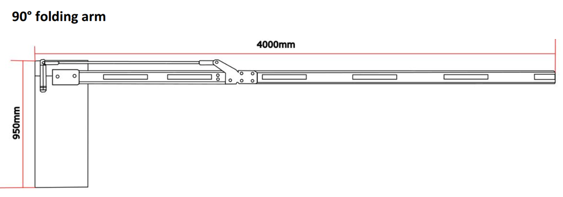 Barrier MAG BG652_90 – Tay Gập 90°, Vận Hành Mượt Mà 1.8 Giây