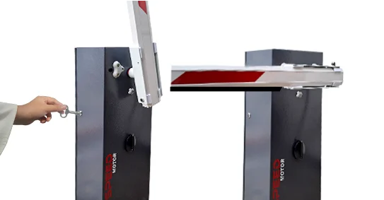 Mở Khóa Thủ Công Khi Mất Điện Barrier BG856F