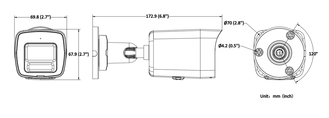 Thiết kế camera IP thân Bullet chuẩn IP67 bền bỉ ngoài trời
