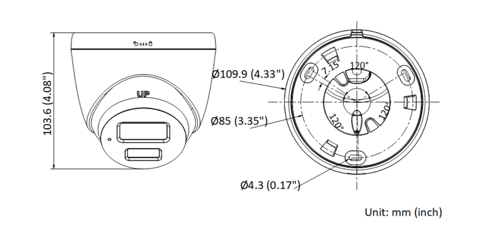 Thiết kế Dome IP67 của Camera Hikvision DS-2CD1347G0-LUF C