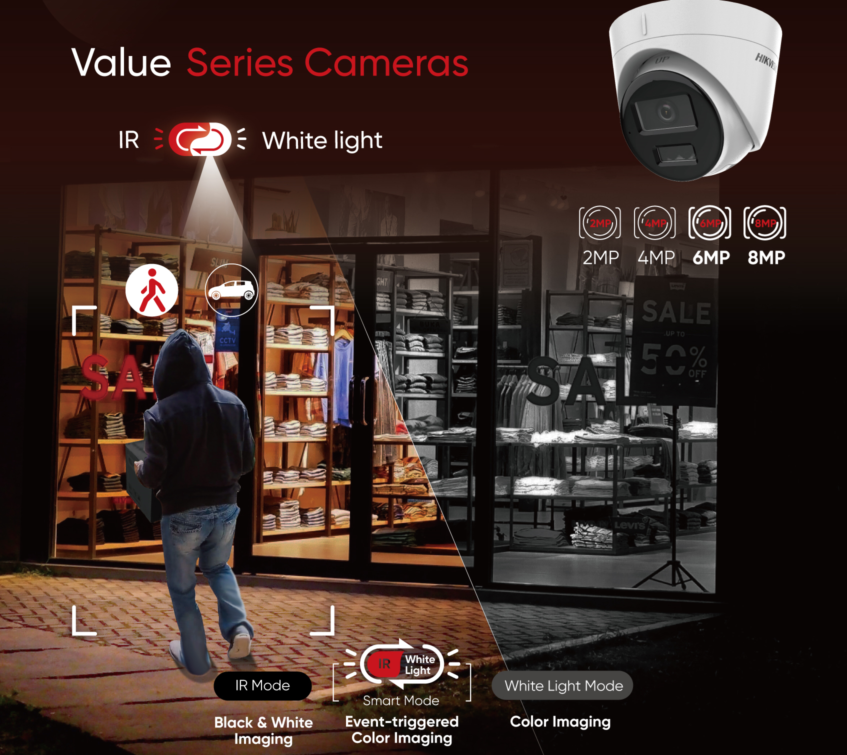 Camera Hikvision DS-2CD1T67G2H-LIUF Smart Hybrid Light – Quan Sát Ban Đêm Linh Hoạt 50m