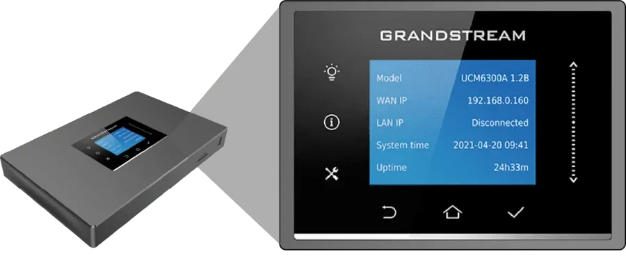 Màn hình LCD màu 320 x 240, các phím tắt và thanh cuộn cảm ứng