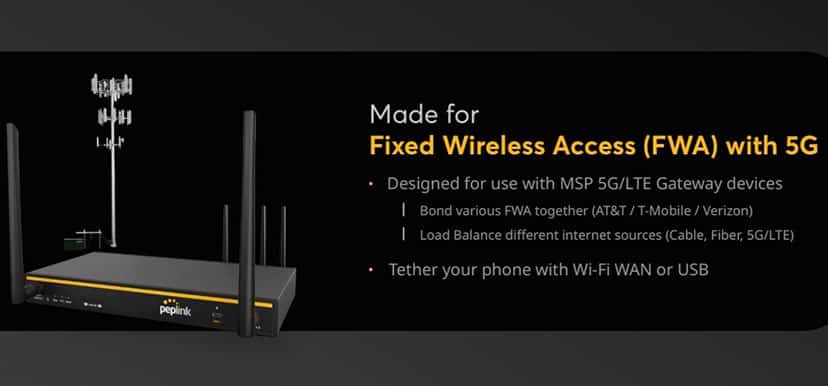 Peplink B One 5G tích hợp gắn sim công nghệ 5G tiên tiến