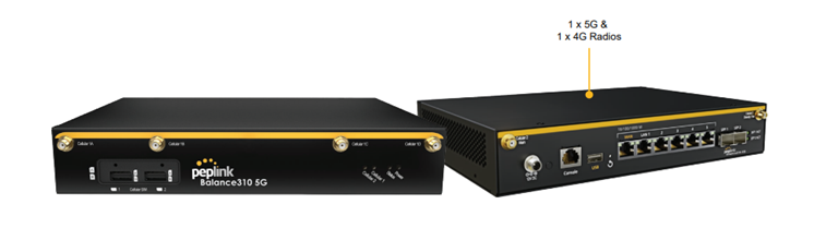 Giải pháp đa mạng với khe cắm SIM dự phòng trên Router Peplink Balance 310 5G