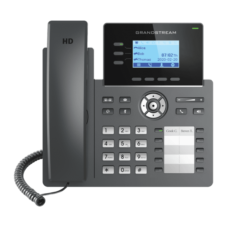 Điện Thoại IP Grandstream GRP2604P – 6 Tài Khoản SIP, 8 Phím Gọi Nhanh, Hỗ Trợ PoE Gigabit, Quản Lý Từ Xa Qua Cloud